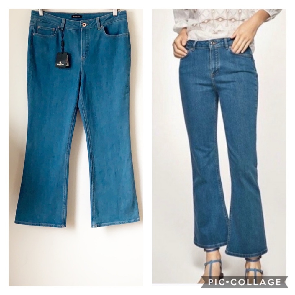 MASSIMO DUTTI Cropped Ankle Hi-Rise Jeans 8